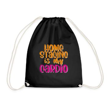 Home Staging Is My Cardio 2 - Turnbeutel - Schwarz - Vorne