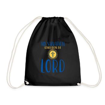 My Salvation Comes From The Lord 3 - Turnbeutel - Schwarz - Vorne