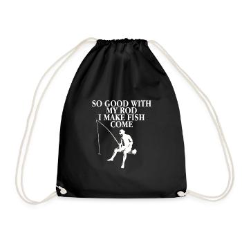 Si bon avec ma canne, je fais venir le poisson 3 - Sac de sport léger - noir - Devant
