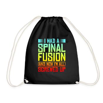 J’ai eu une fusion vertébrale, et maintenant je suis tout foutu - Sac de sport léger - noir - Devant