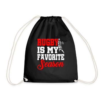 Rugby Is My Favorite Season - Drawstring Bag - black - Front