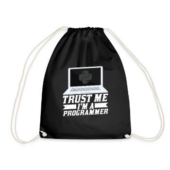 Trust Me I'm A Programmer - Turnbeutel - Schwarz - Vorne