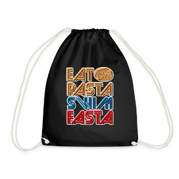 Eat Pasta Swim Fasta 13 - Turnbeutel - Schwarz - Vorne