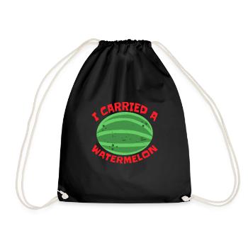 J’ai porté une pastèque 12 - Sac de sport léger - noir - Devant