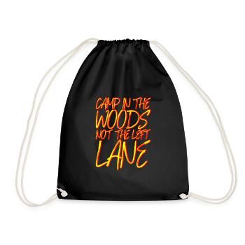 Campez dans les bois, pas sur la voie de gauche 3 - Sac de sport léger - noir - Devant