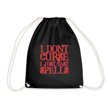 I Don't Curse, I Just Cast Spells 2 - Drawstring Bag - black - Front