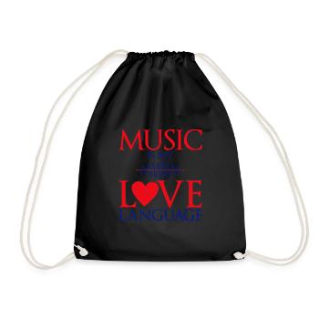 Music Is My Love Language - Drawstring Bag - black - Front
