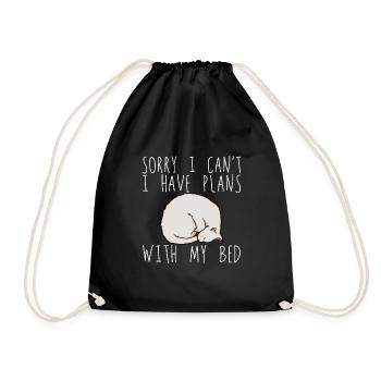 Désolé, je ne peux pas avoir de plans avec mon lit 2 - Sac de sport léger - noir - Devant