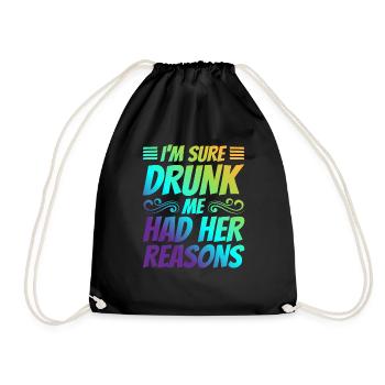 Je suis sûr que Drunk Me avait ses raisons 21 - Sac de sport léger - noir - Devant