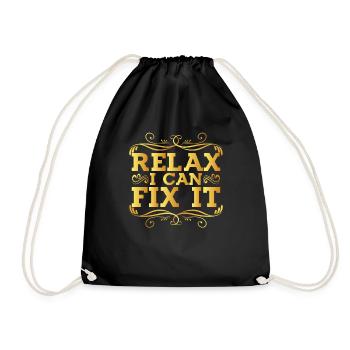 Relax I Can Fix It 9 - Drawstring Bag - black - Front
