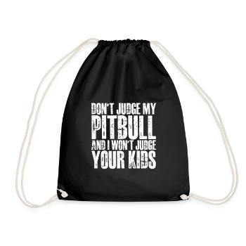 Ne jugez pas mon pitbull et je ne jugerai pas vos enfants 4 - Sac de sport léger - noir - Devant