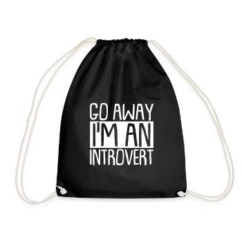 Go Away I'm An Introvert 4 - Turnbeutel - Schwarz - Vorne