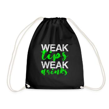 Weak Tips Weak Drinks 3 - Drawstring Bag - black - Front