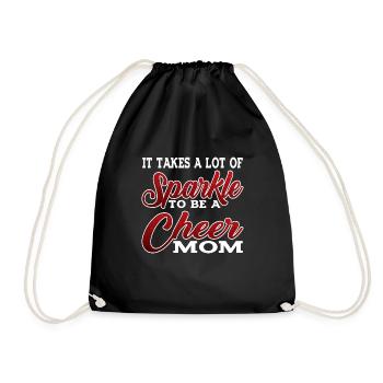 It takes a lot of sparkle to be a cheer mom 2 - Drawstring Bag - black - Front