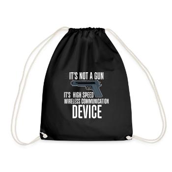 It's A High Speed Wireless Communication Device 3 - Turnbeutel - Schwarz - Vorne