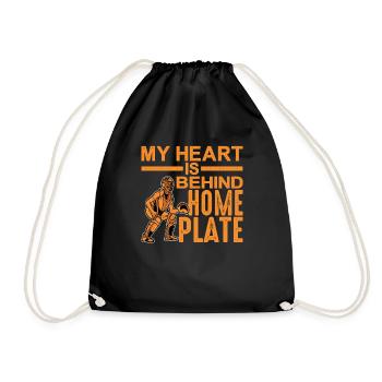 Mon cœur est derrière la maison Plaque 2 - Sac de sport léger - noir - Devant