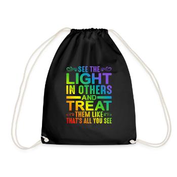 Voir la lumière dans les autres - Sac de sport léger - noir - Devant