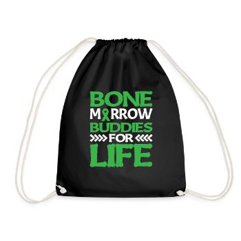 Bone Marrow Buddies For Life 8 - Drawstring Bag - black - Front