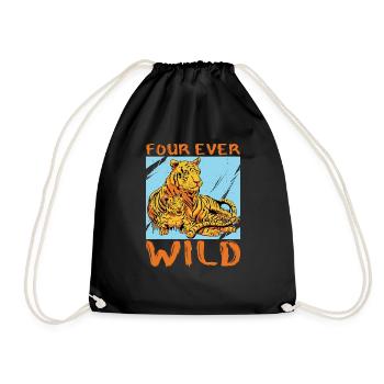 Four Ever Wild 35 - Turnbeutel - Schwarz - Vorne