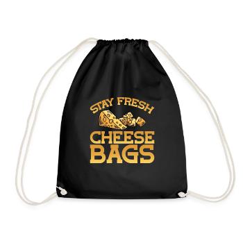 Stay Fresh Cheese Bags 24 - Drawstring Bag - black - Front