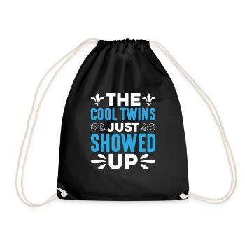 The Cool Twins Just Showed Up 21 - Drawstring Bag - black - Front