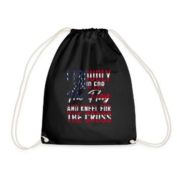 Je me tiens fièrement pour le drapeau agenouillé pour la croix 3 - Sac de sport léger - noir - Devant
