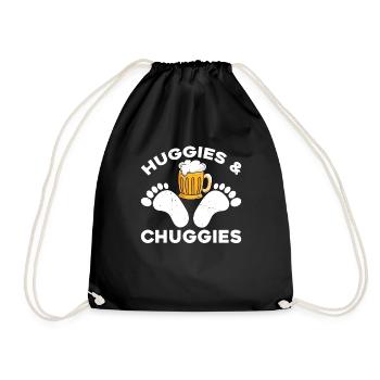Huggies and Chuggies 21 - Drawstring Bag - black - Front