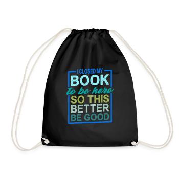 J’ai fermé mon livre pour être ici 19 - Sac de sport léger - noir - Devant