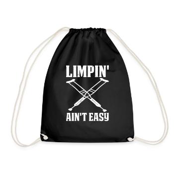 Limpin' Ain't Easy 20 - Drawstring Bag - black - Front