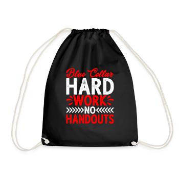 Col bleu Travail acharné Pas de documents 2 - Sac de sport léger - noir - Devant
