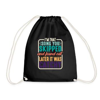 Je suis cette chanson que tu as sautée 2 - Sac de sport léger - noir - Devant
