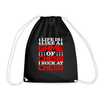 La vie est comme une partie d’échecs, je suce aux échecs - Sac de sport léger - noir - Devant