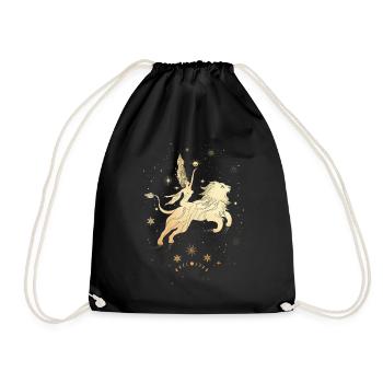 Signe du Zodiaque Lion - Sac de sport léger - noir - Devant