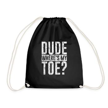 Mec où est mon orteil 3 - Sac de sport léger - noir - Devant
