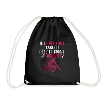 Si je tricote assez vite, est-ce que cela compte comme de l’aérobic 4 - Sac de sport léger - noir - Devant