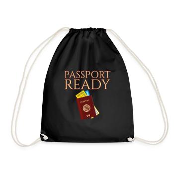 Passport Ready 4 - Drawstring Bag - black - Front