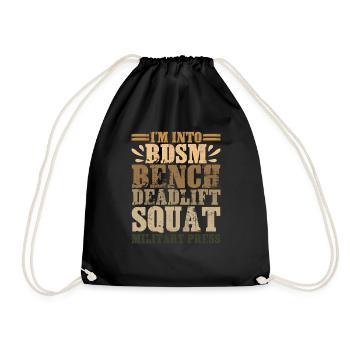 Im dans BDSM banc squat soulevé de terre presse militaire17 - Sac de sport léger - noir - Devant