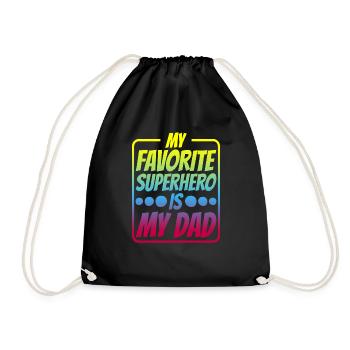 Mon super-héros préféré est mon père 12 ans - Sac de sport léger - noir - Devant