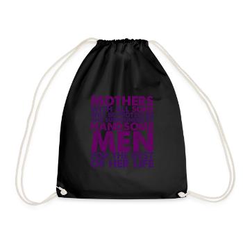 Mothers with all sons will be protected 3 - Drawstring Bag - black - Front