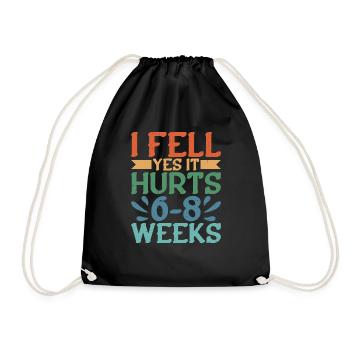 I Fell, Yes It Hurts, 6-8 Weeks 4 - Sac de sport léger - noir - Devant