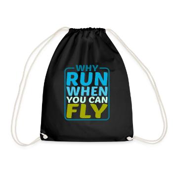 Pourquoi courir quand vous pouvez voler 5 - Sac de sport léger - noir - Devant