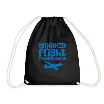 Enjoy The Flight Fear The Landing 4 - Turnbeutel - Schwarz - Vorne