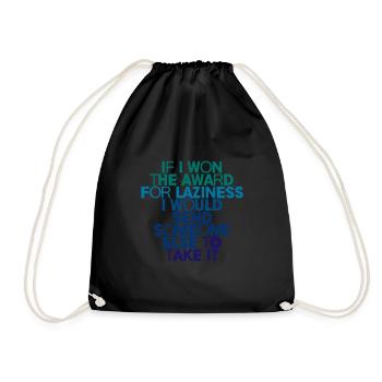 Si j’ai gagné le prix de la paresse 4 - Sac de sport léger - noir - Devant