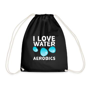 I Love Water Aerobics 4 - Drawstring Bag - black - Front