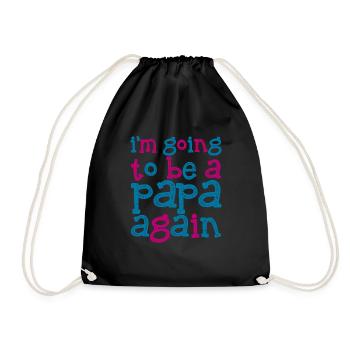 I'm Going To Be A Papa Again 3 - Drawstring Bag - black - Front