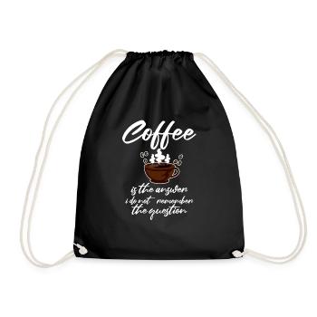 Le café est la réponse Je ne me souviens pas de la question2 - Sac de sport léger - noir - Devant