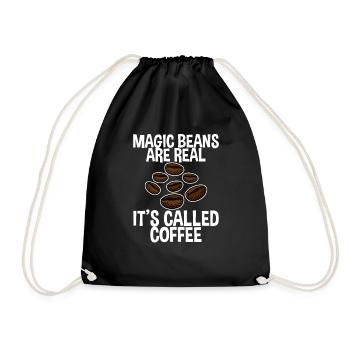 Magic Beans Are Real, It's Called Coffee 2 - Drawstring Bag - black - Front