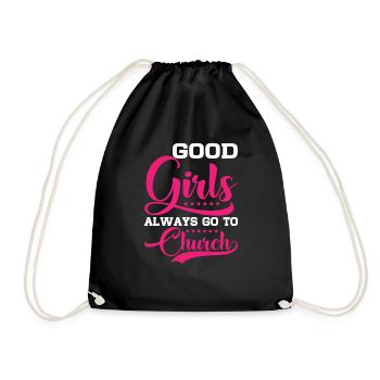 Les bonnes filles vont toujours à l’église 6 - Sac de sport léger - noir - Devant