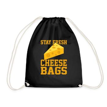 Stay Fresh Cheese Bags 33 - Drawstring Bag - black - Front