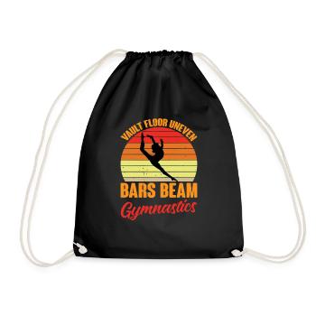 Plancher de la voûte Barres inégales Poutre Gymnastique 8 - Sac de sport léger - noir - Devant